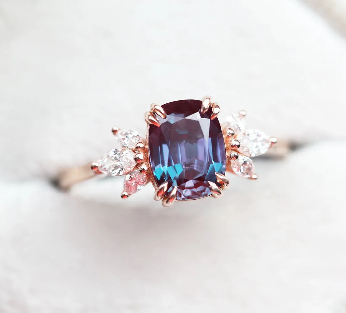 Nicola Alexandrite Ring With Diamonds