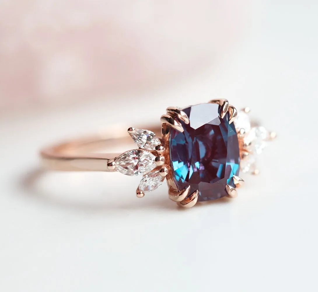 Nicola Alexandrite Ring With Diamonds