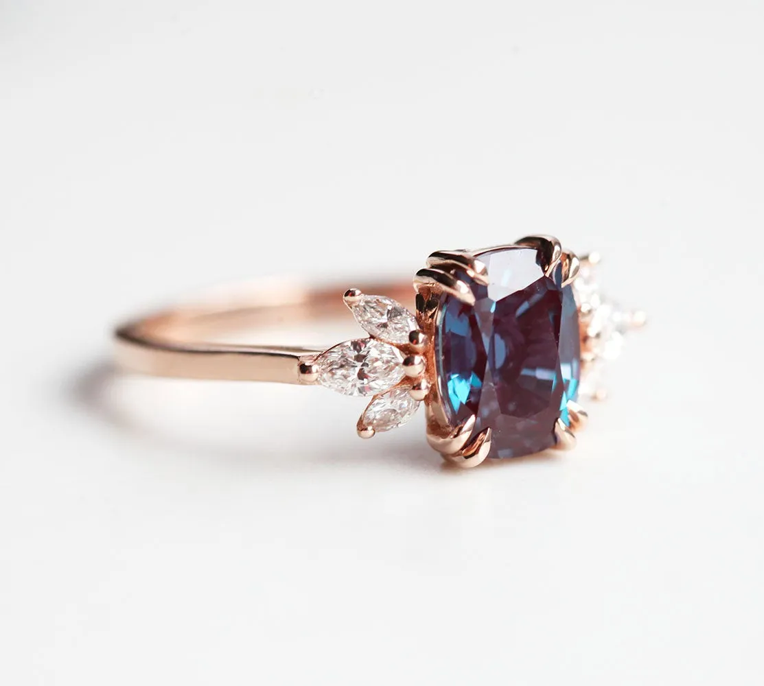 Nicola Alexandrite Ring With Diamonds