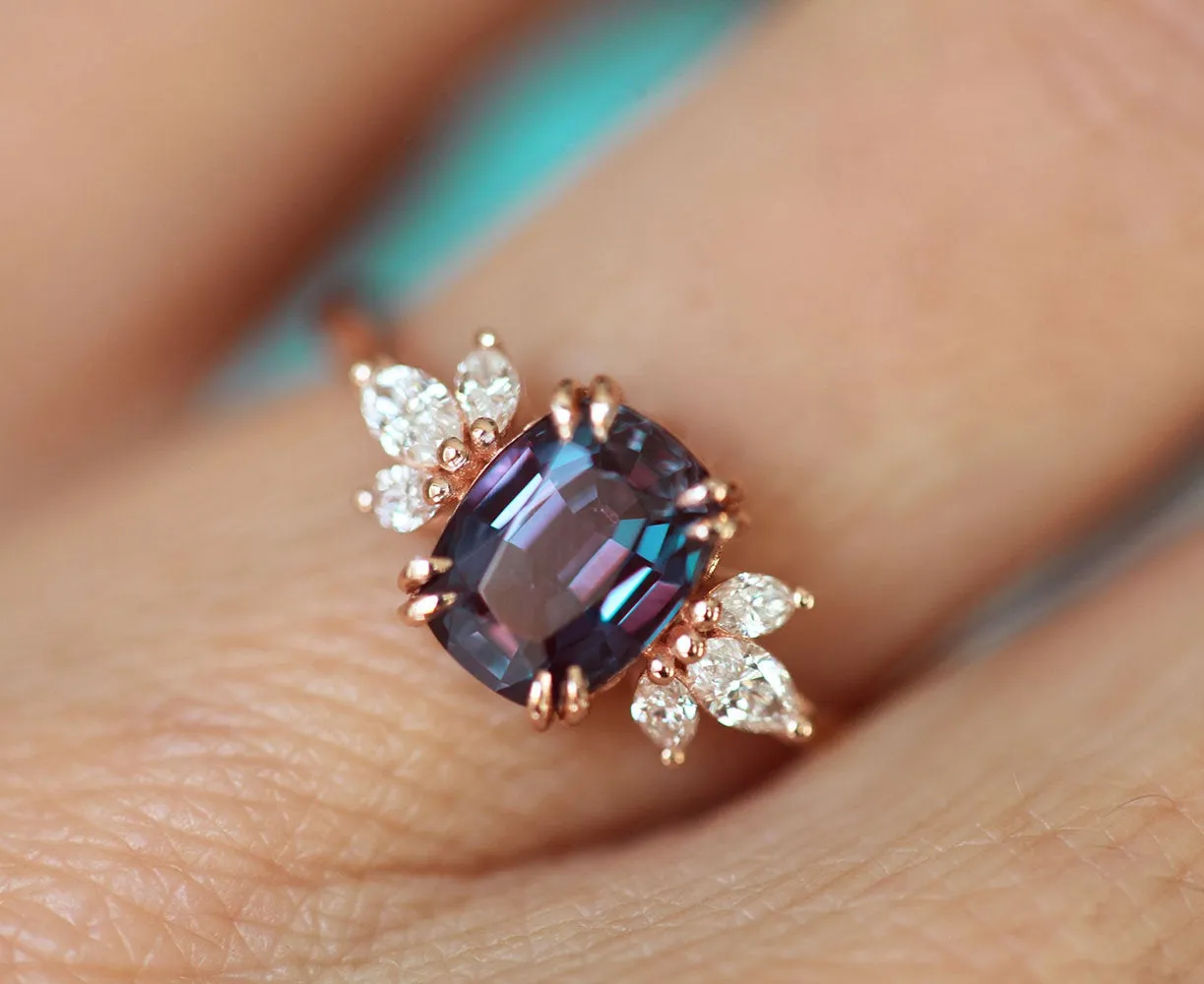 Nicola Alexandrite Ring With Diamonds