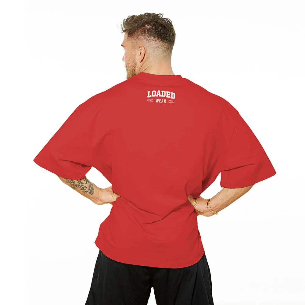 No Pain No Gain Oversize Tee - Red