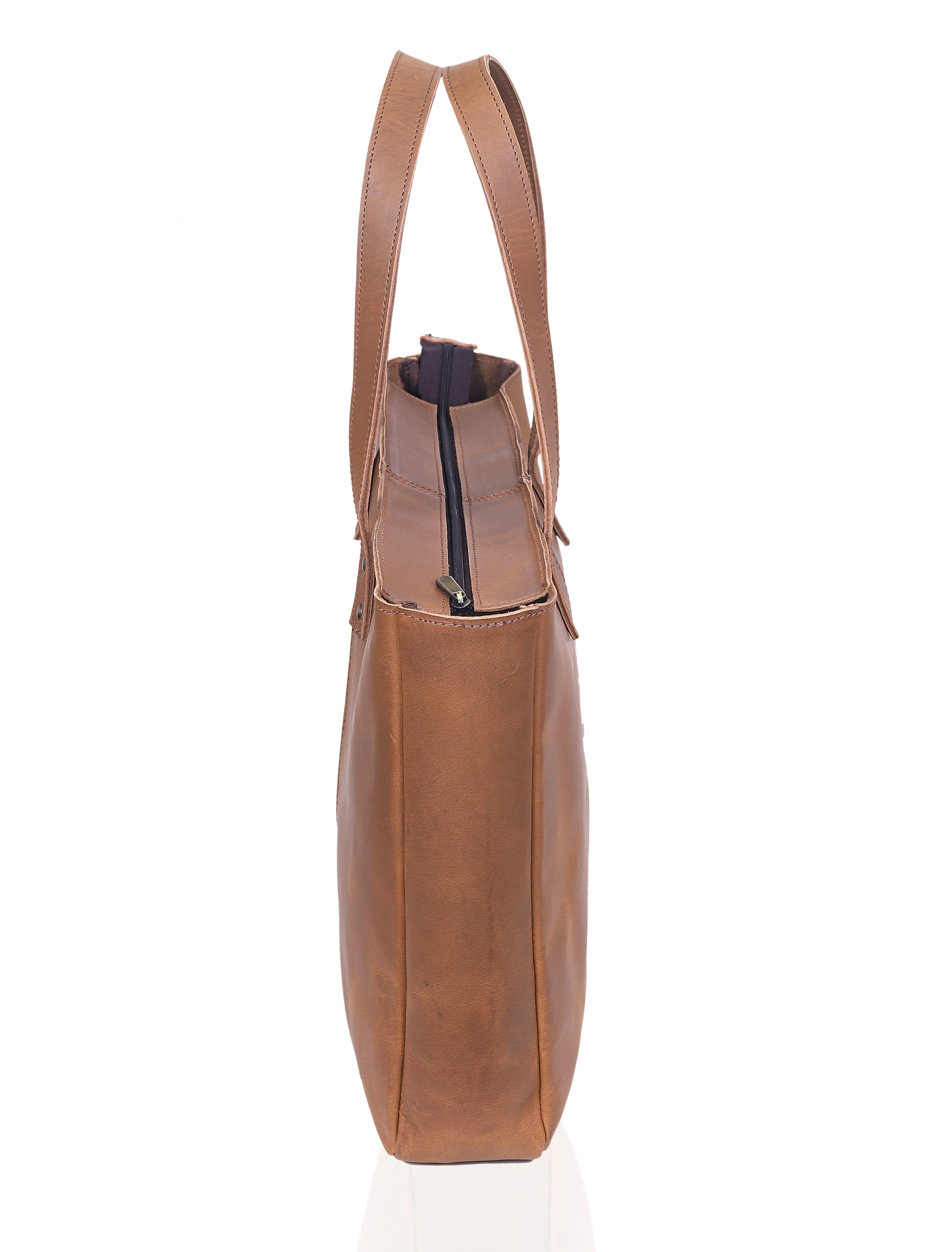 Nora Buffalo Leather Tote Bag   Wallet Set