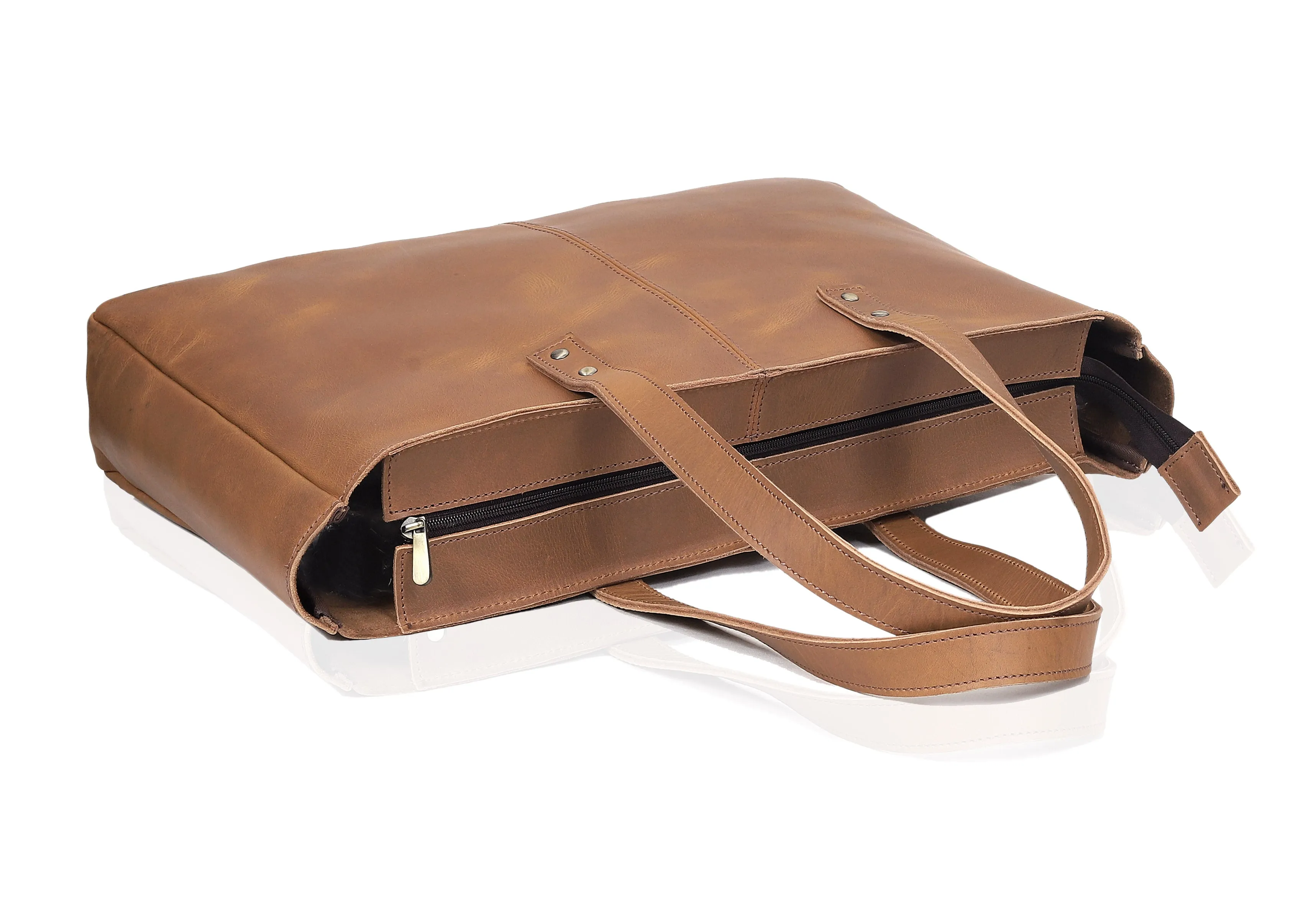 Nora Buffalo Leather Tote Bag   Wallet Set