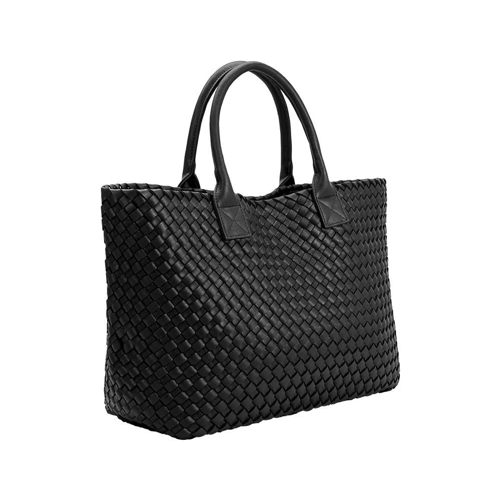 Norah Black Recycled Tote Bag | Melie Bianco
