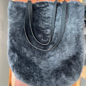 Nothing New - Repurposed Leather Tote Bag - Grey