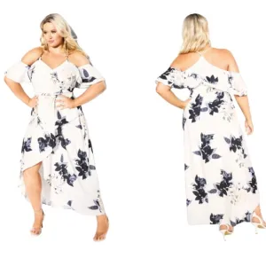 NWOT CITY CHIC Trendy Plus Size Delicate Maxi Dress SZ-14