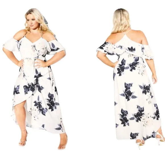 NWOT CITY CHIC Trendy Plus Size Delicate Maxi Dress SZ-14