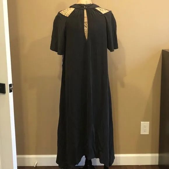 NWT Anthropologie Maeve Cupra Cold Shoulder Dress