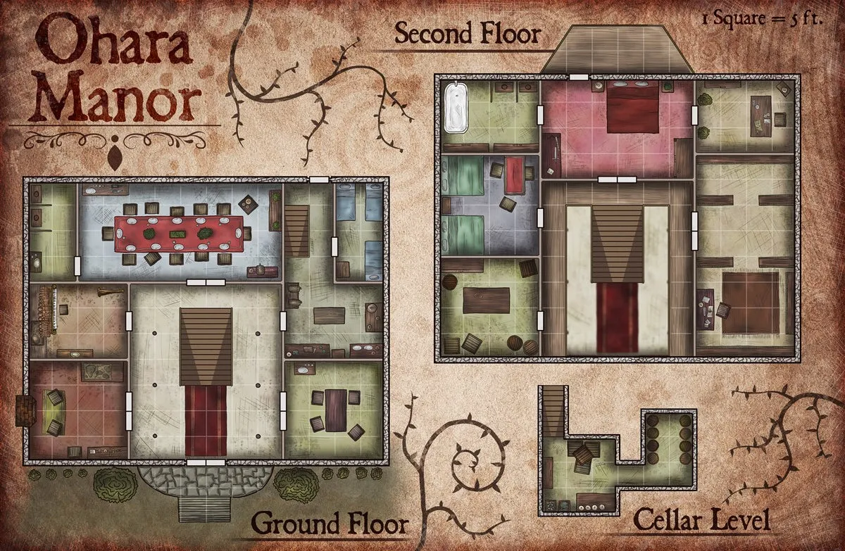 Ohara Manor Fantasy Map
