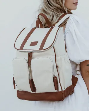 OiOi Canvas Nappy Backpack - Natural Canvas