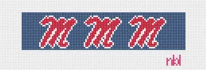 Ole Miss Needlepoint Bracelet Cuff Kit navy