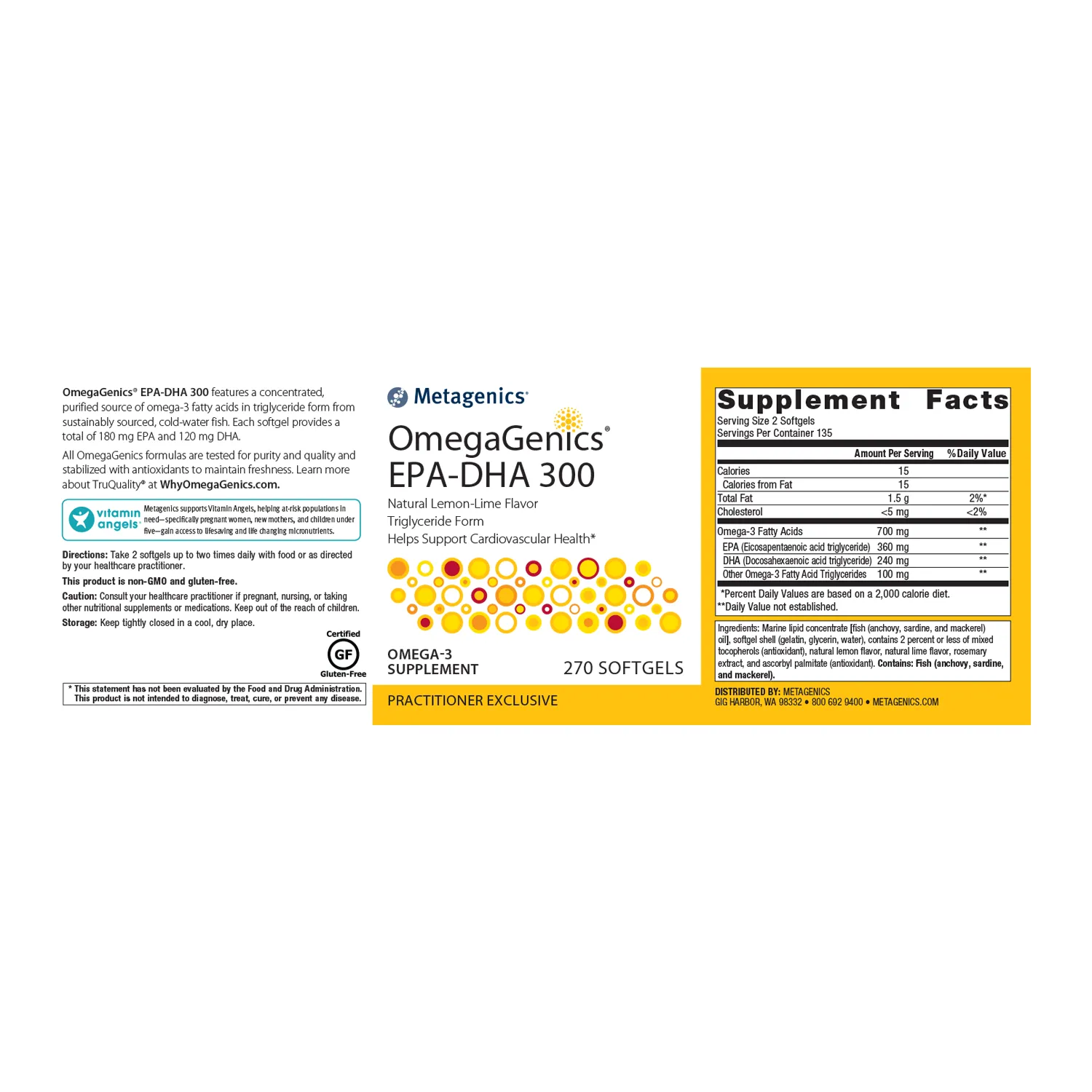 OmegaGenics® EPA-DHA 300 <br>Triglyceride Form Helps Support Cardiovascular Health*