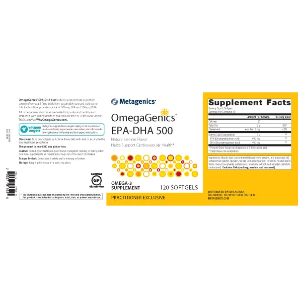 OmegaGenics® EPA-DHA 500 <br>Helps Support Cardiovascular Health*