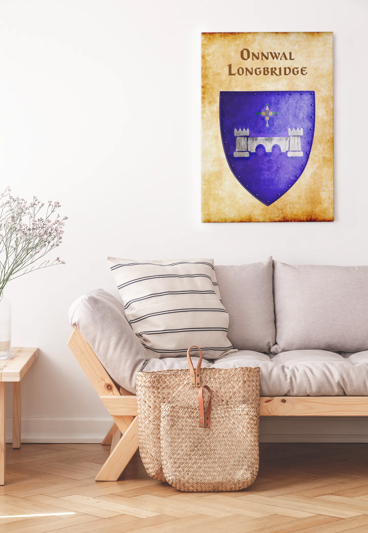Onnwal Longbridge Heraldry of Greyhawk Anna Meyer Cartography Canvas Art Print