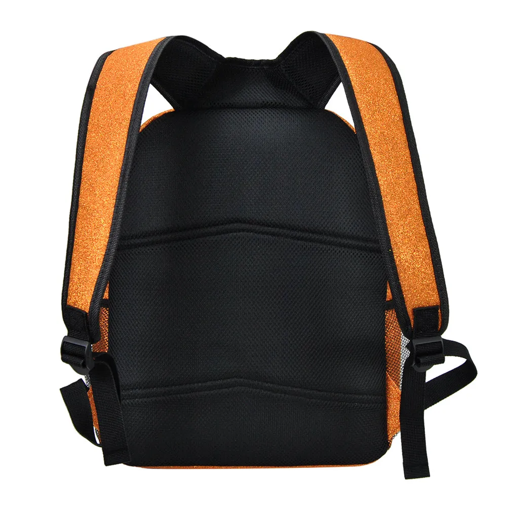 Orange Glitter NGIL Canvas Backpack