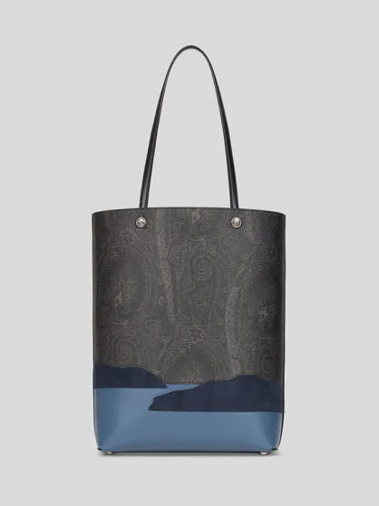 Paisley Tote Bag With Landscape Design