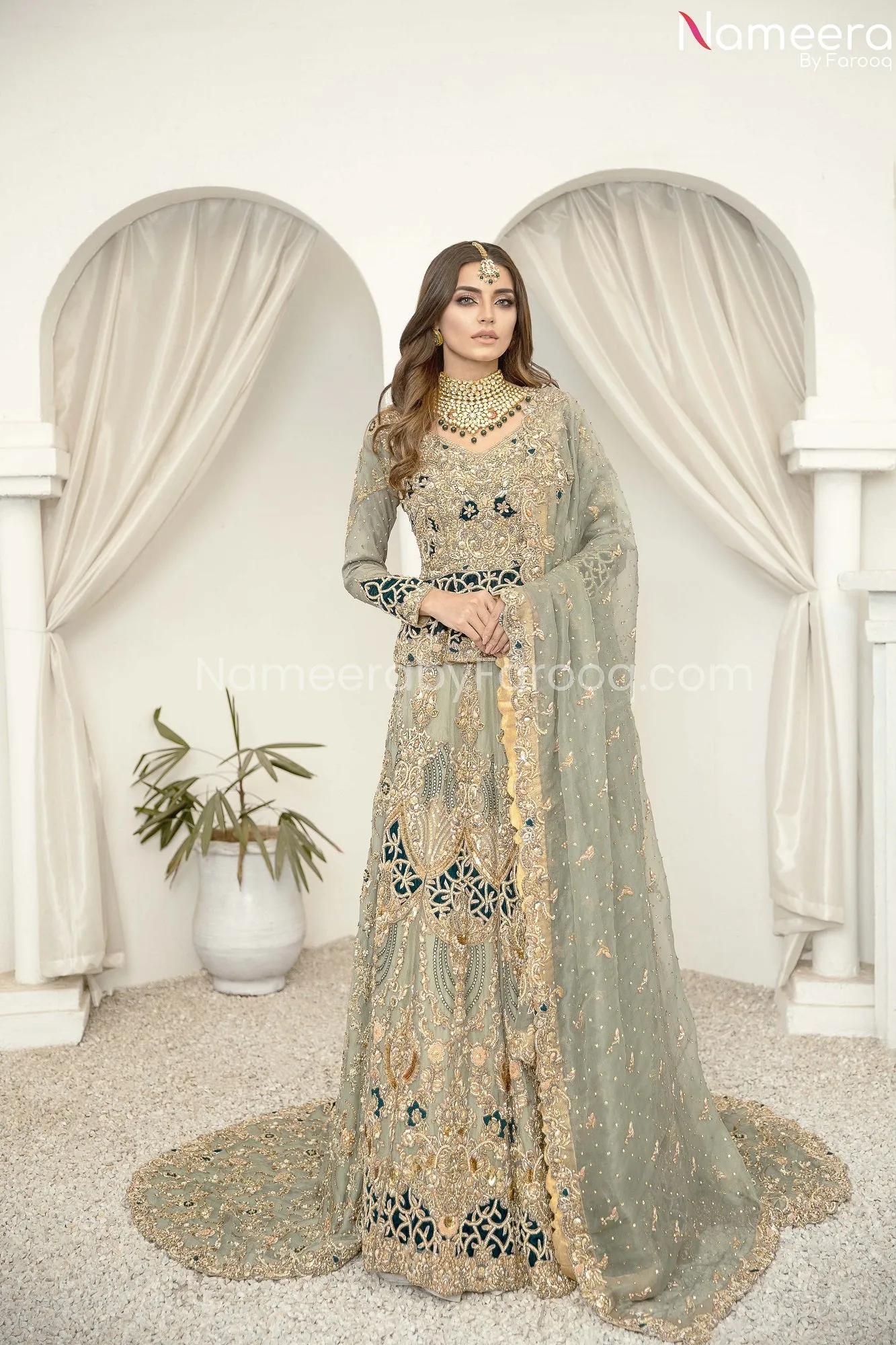 Pakistani Designer Lehenga for Bride Online #BR140