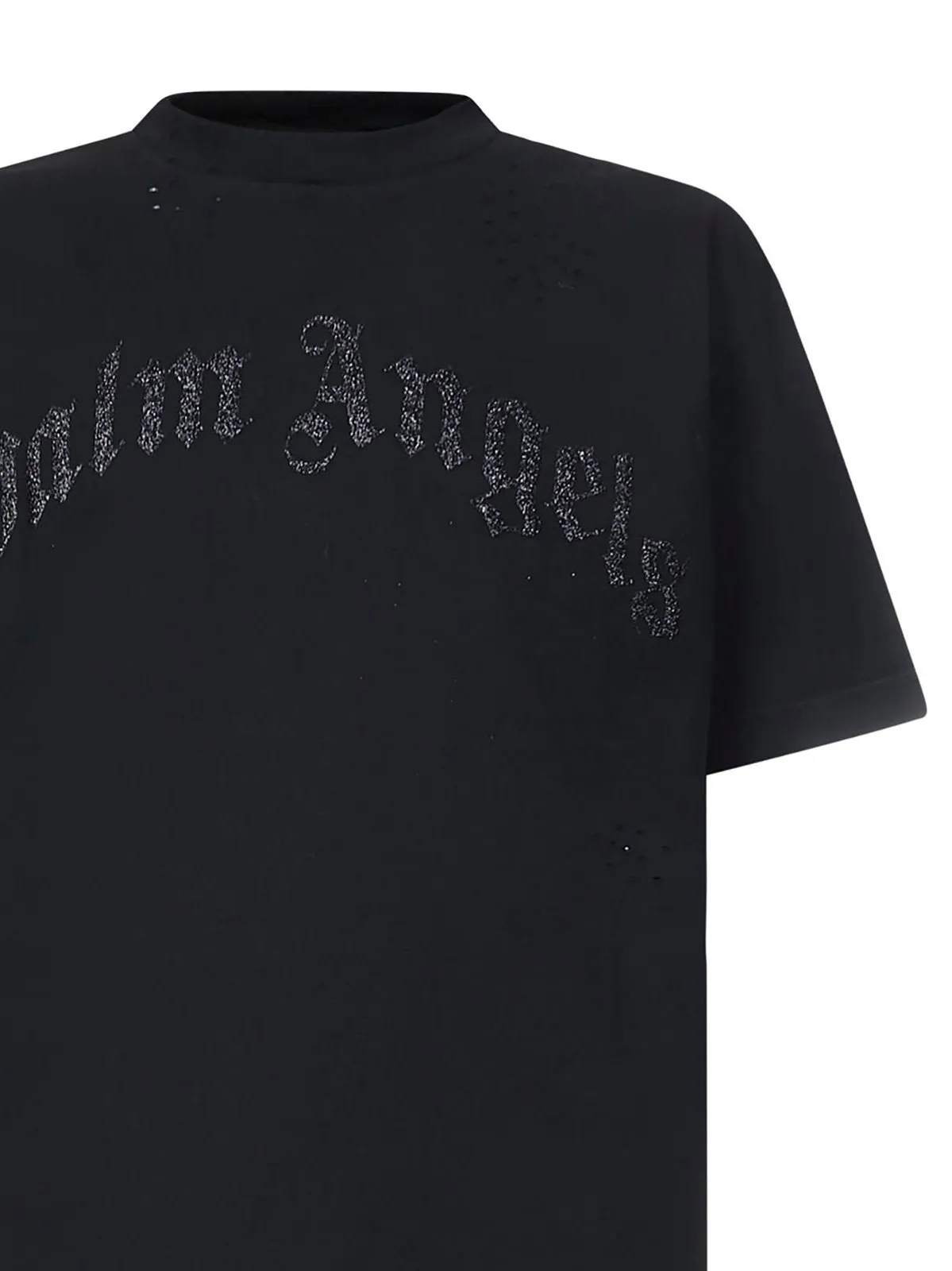 Palm Angels Palm Angels Logo-Printed Distressed T-Shirt