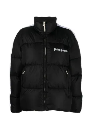 Palm Angels Palm Angels Logo-Printed Zipped Down Jacket