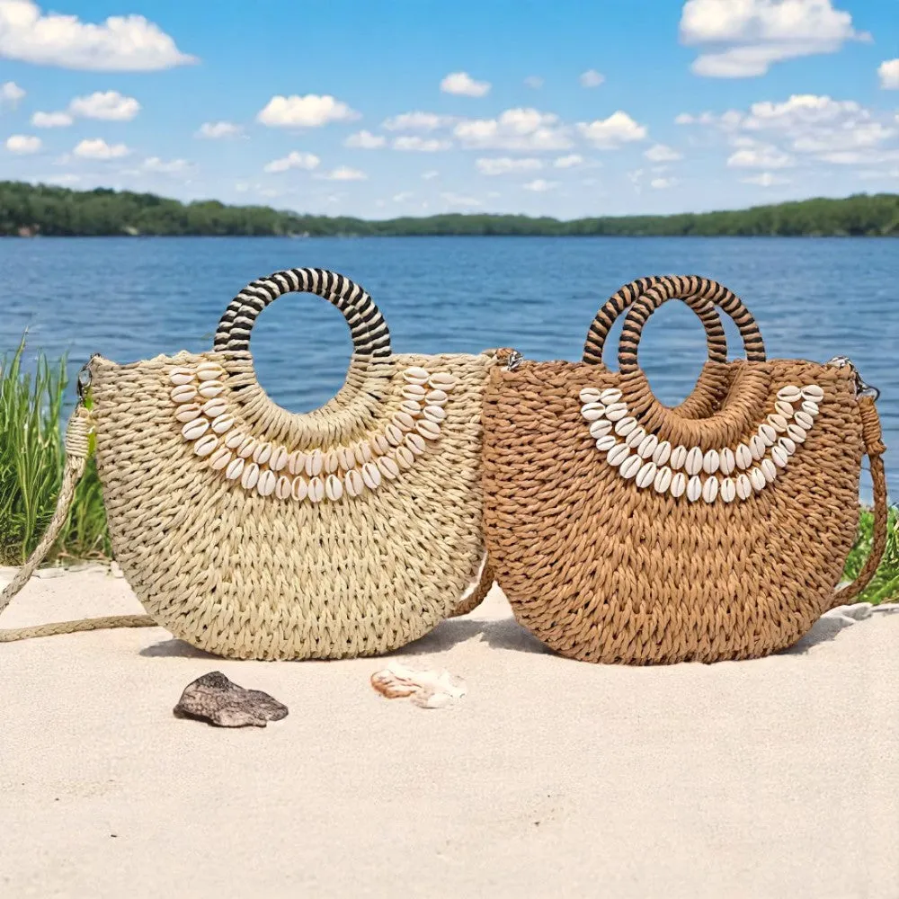 Paloma Hand-Stitched Straw Tote