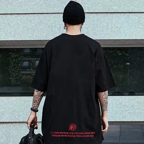 Panda Trendy Brand Hip-hop Loose T-shirt