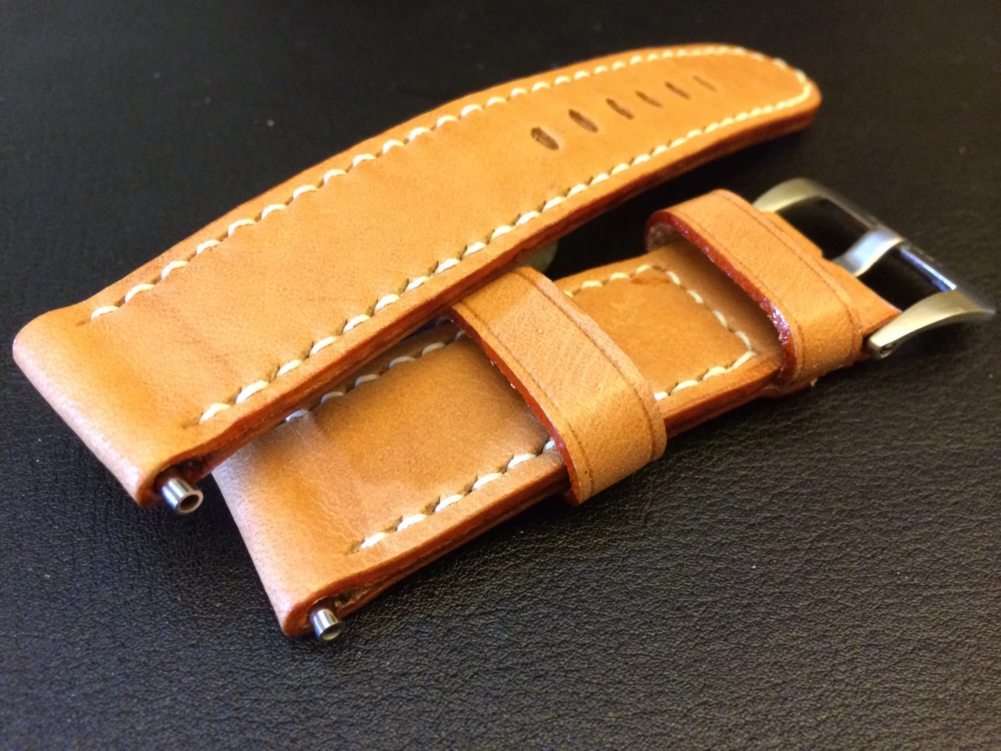 Panerai Watch Strap, Leather Watch Strap, Watch Band 24mm, Louis Vuitton Bag Materials