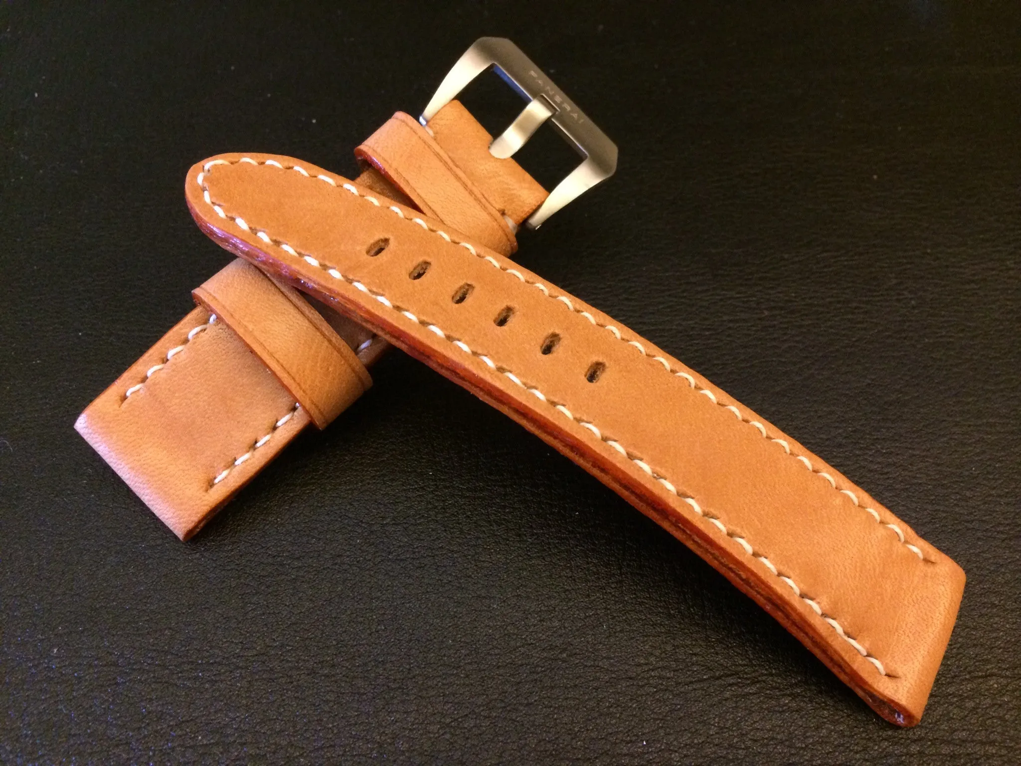 Panerai Watch Strap, Leather Watch Strap, Watch Band 24mm, Louis Vuitton Bag Materials