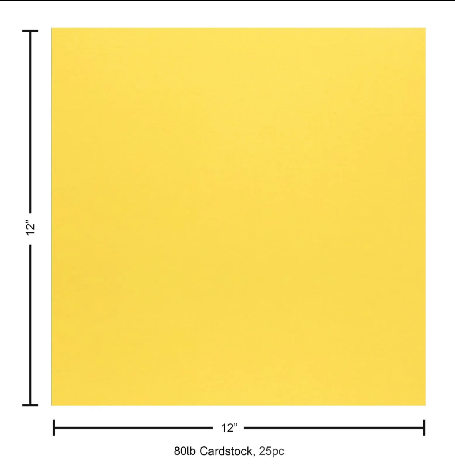 Paper Accents 12x12 80lb Yellow Corn Canvas Cardstock {B504}