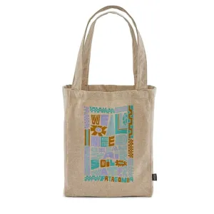 PATAGONIA RECYCLED MARKET TOTE - ALL WE NEED: CLASSIC TAN