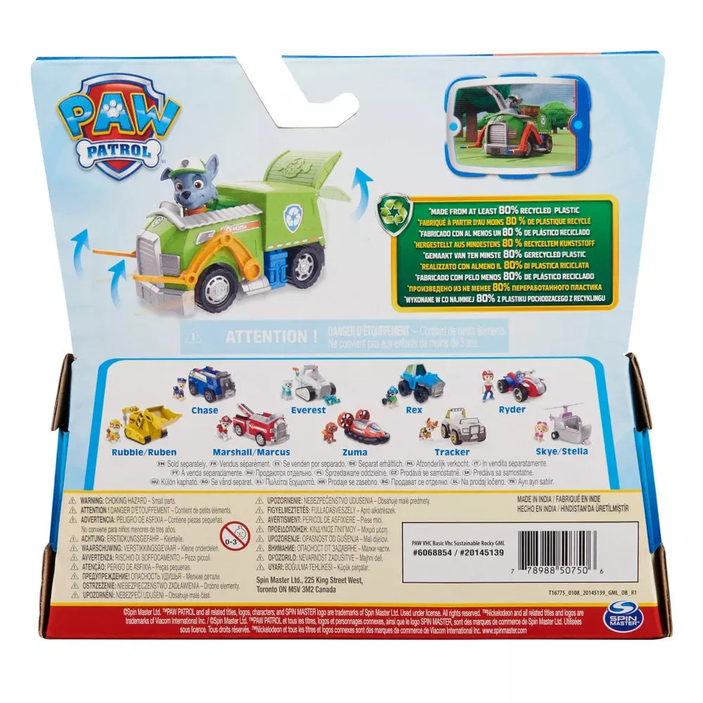 Paw Patrol Sustainable Rocky Recycle Truck Basic Vehicle