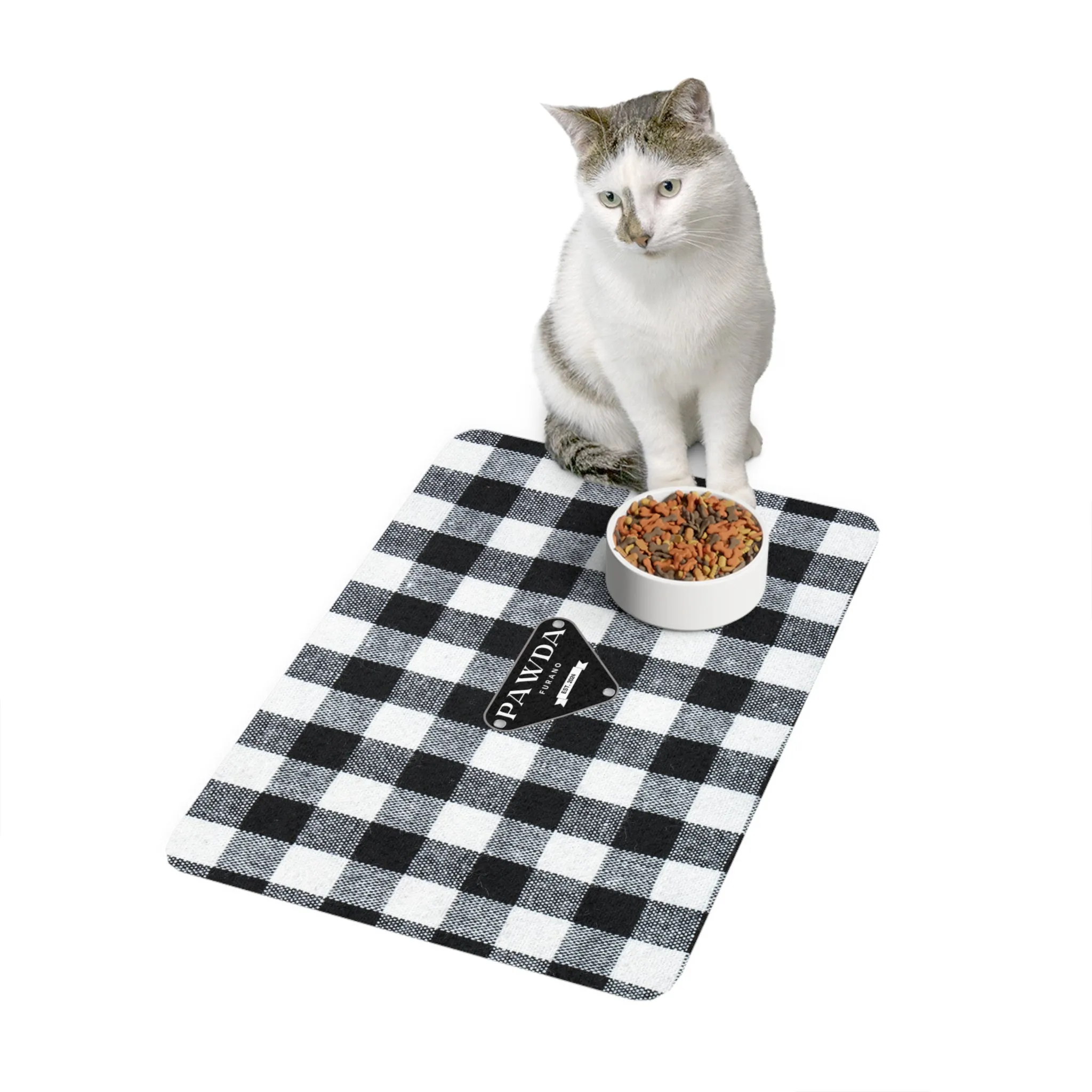 Pawda Faux-Designer Pet Food Mat