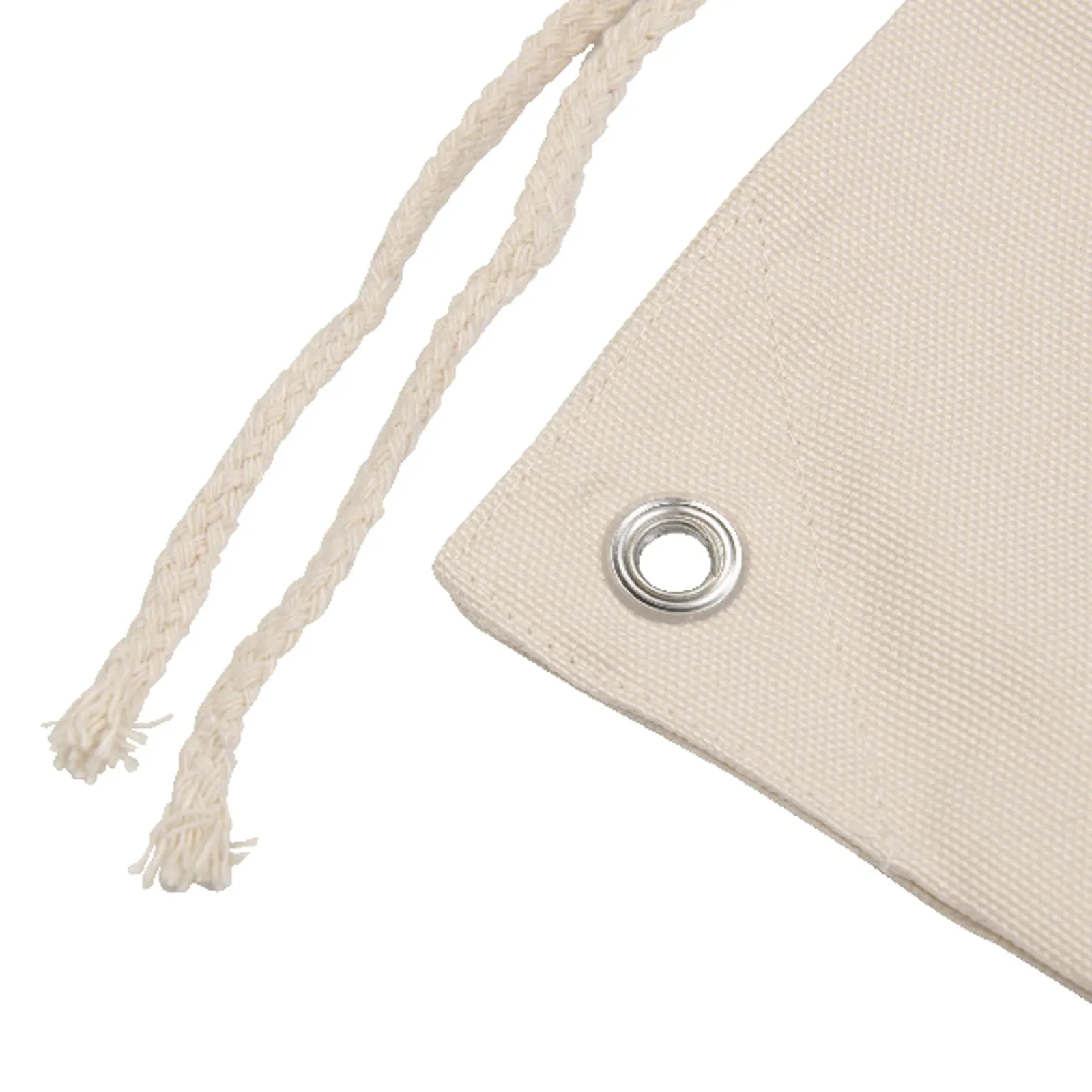 Personalised Canvas Drawstring Backpack with White Lamb Flowers and Cute Text