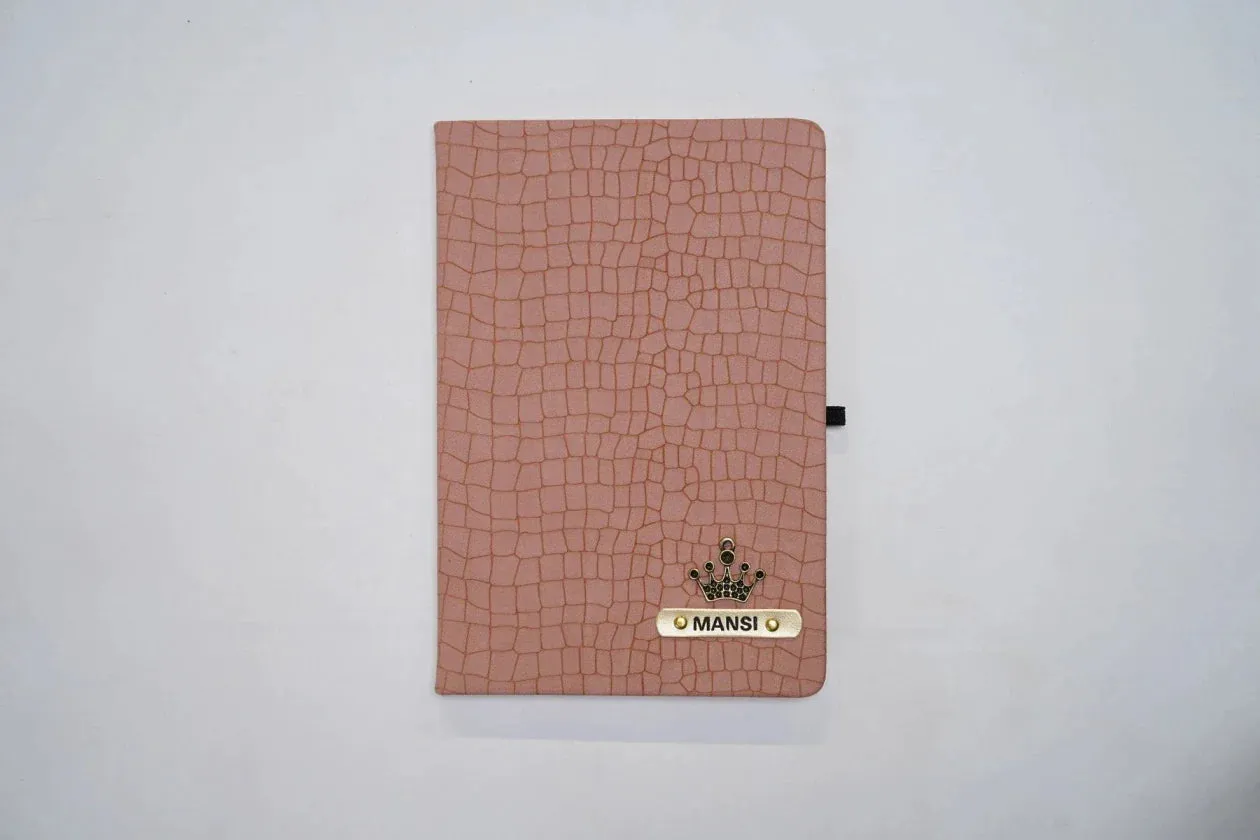 Personalised Croc Leather Diary - Tan