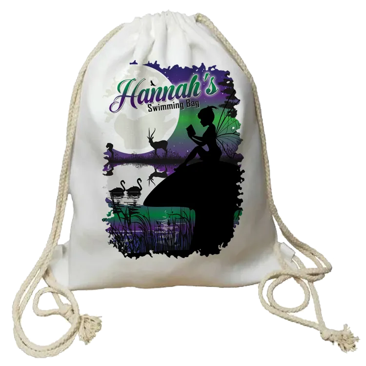 Personalised Fairies Drawstring Bag