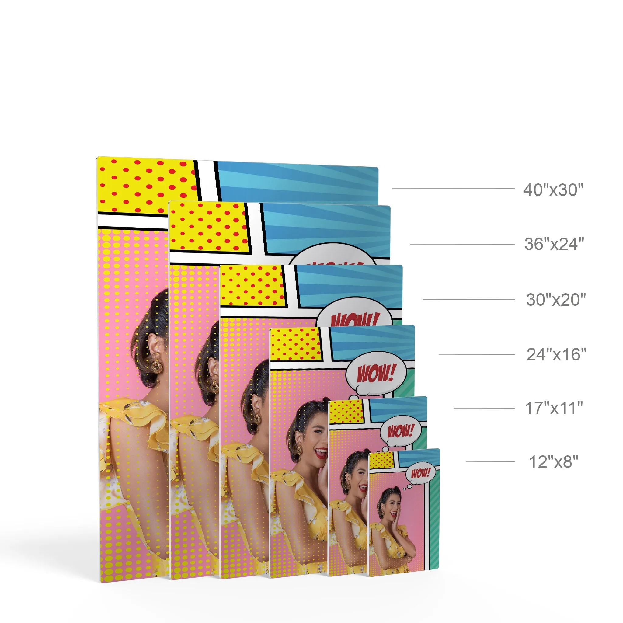 Personalized Gift Wall Art Pop Art Custom Photo Collage with Customized Speech Bubble