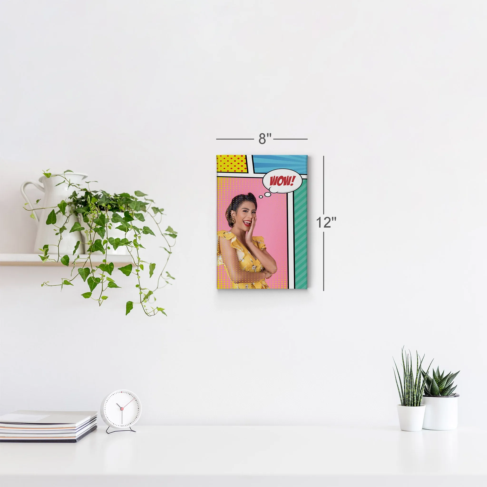 Personalized Gift Wall Art Pop Art Custom Photo Collage with Customized Speech Bubble
