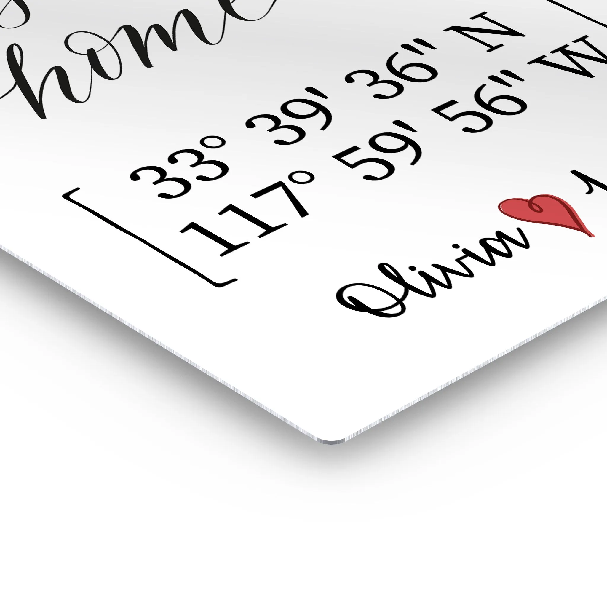 Personalized Gift Wall Art with Couple Names and Coordinates Home Sweet Home Design