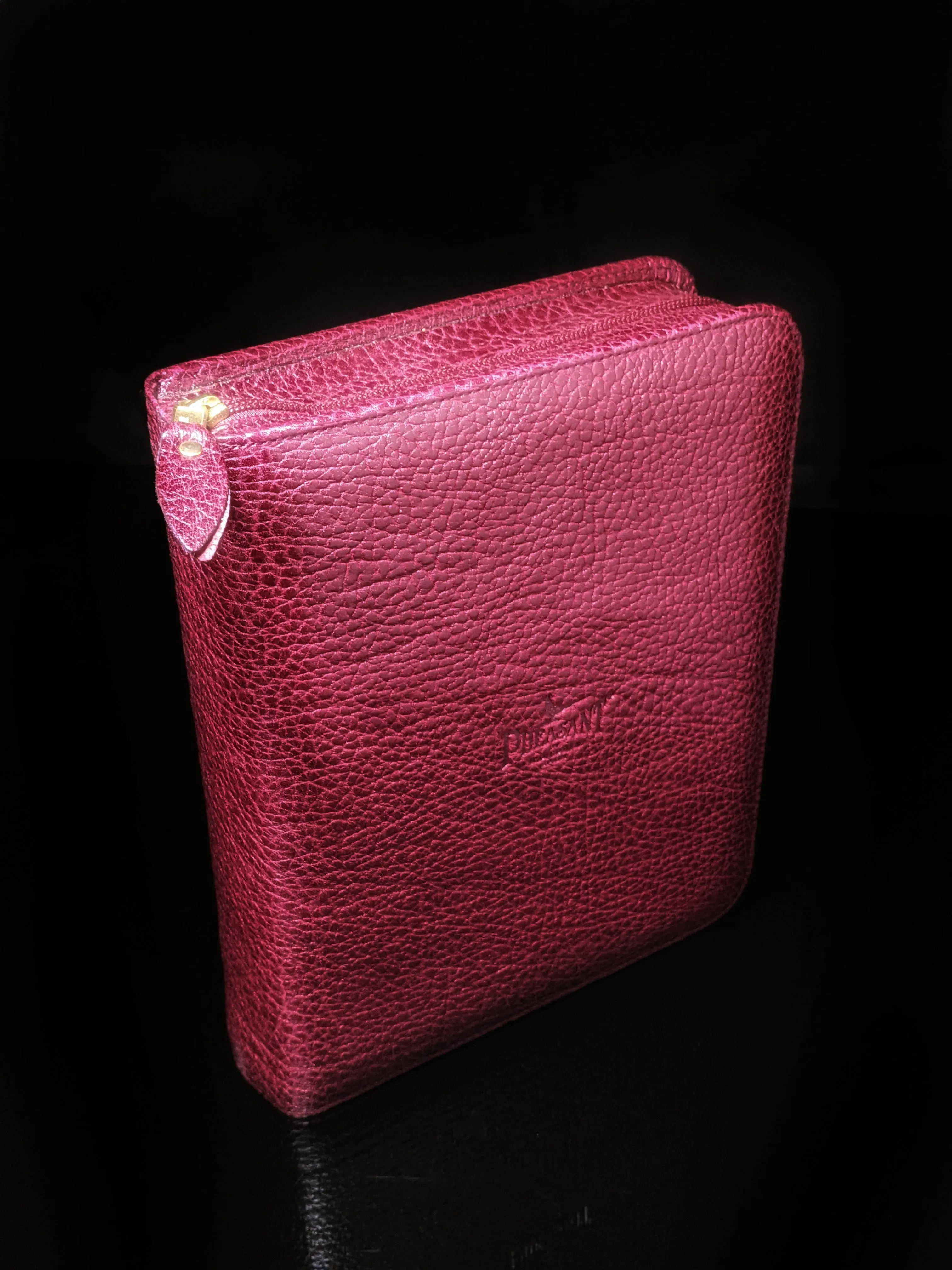 pheasant by R.D.Gomez made in Spain Bordeaux  Leather  Case NIB