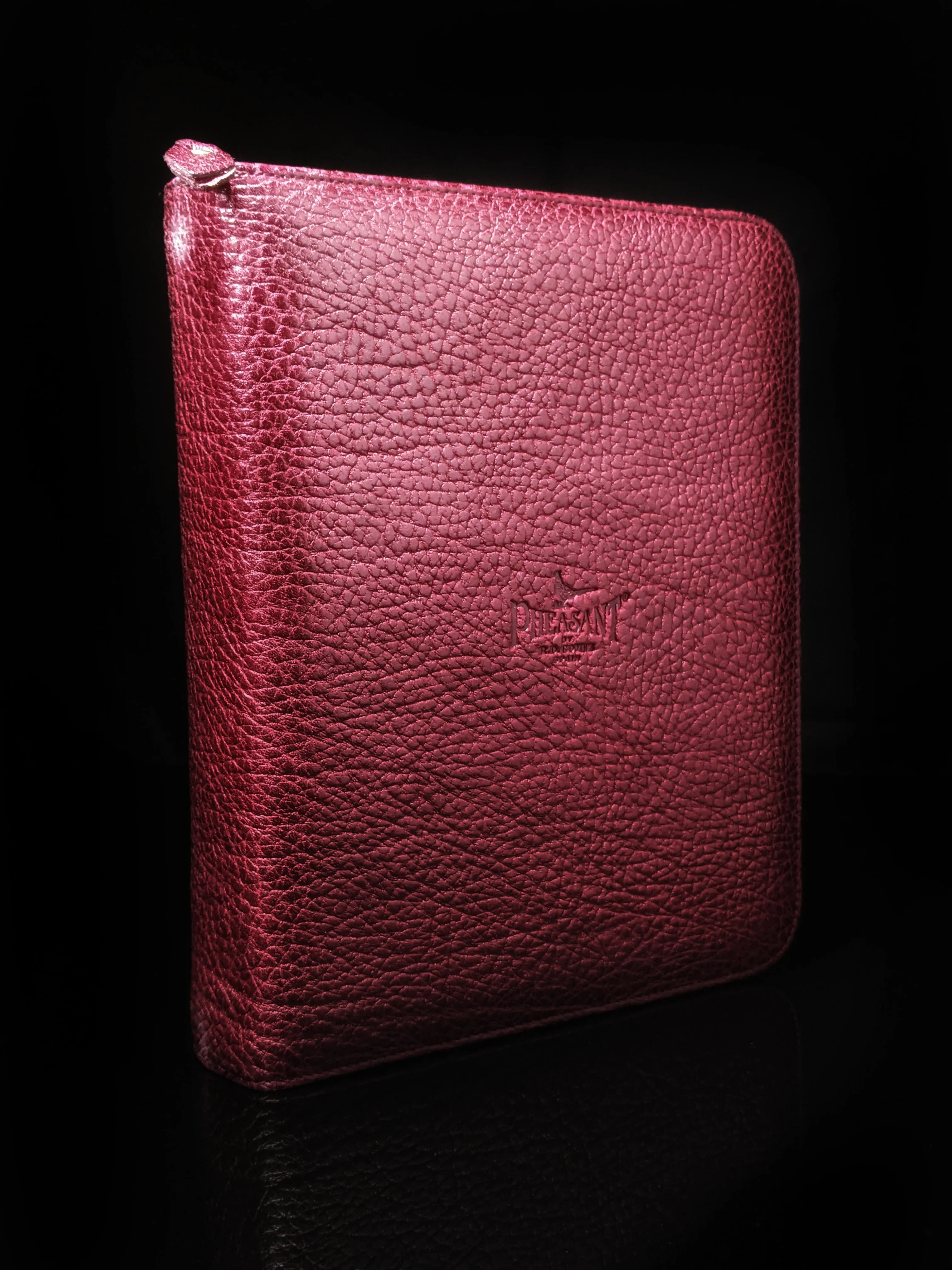 pheasant by R.D.Gomez made in Spain Bordeaux  Leather  Case NIB