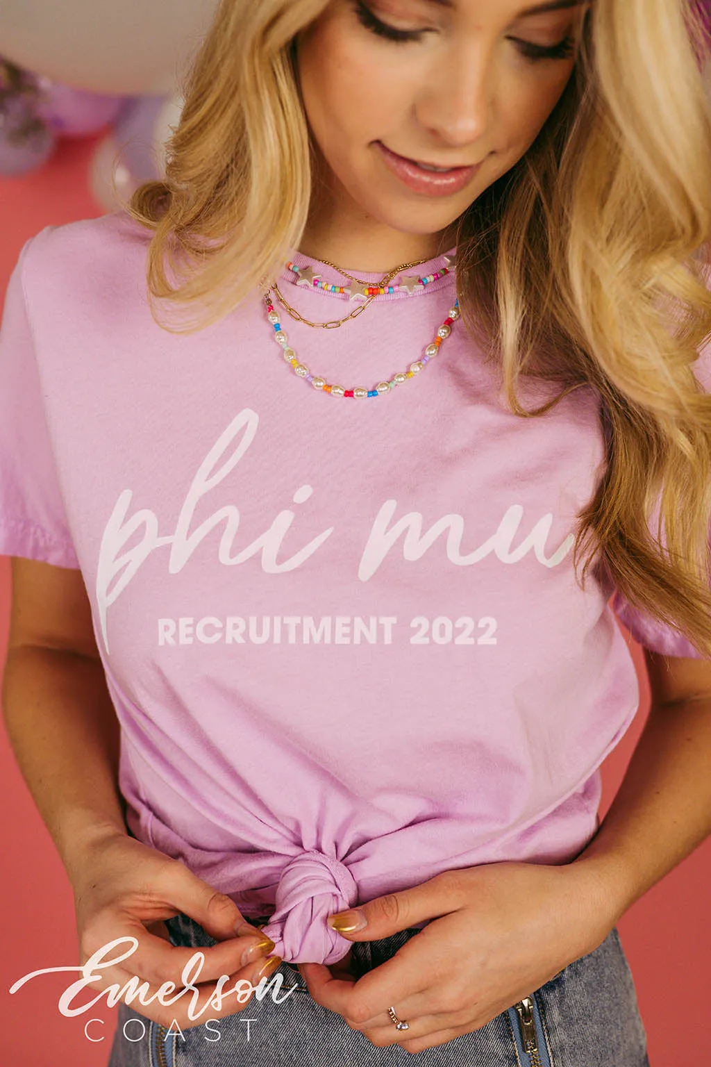 Phi Mu Simple Lilac Recruitment Tee