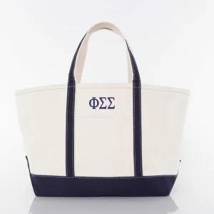 Phi Sigma Sigma Large Canvas Tote Bag
