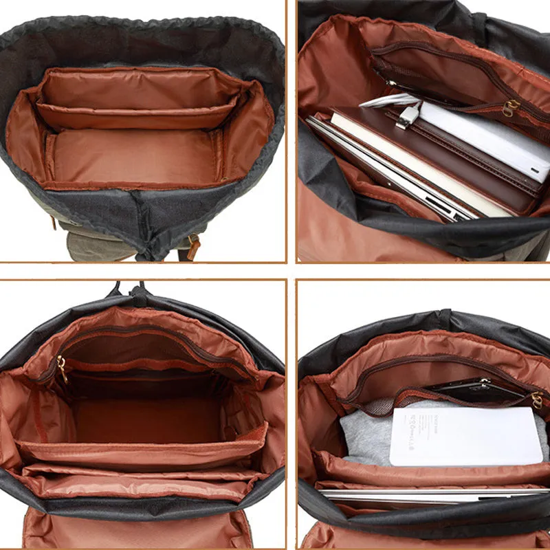 Photo Backpack Canvas Camera Bag with USB Charging