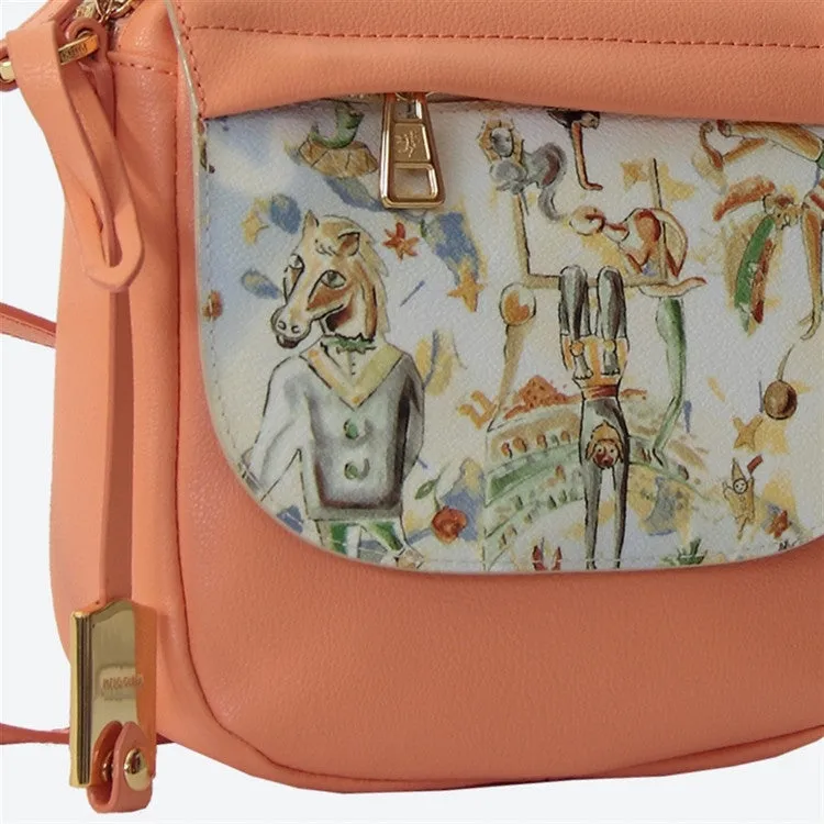 Piero Guidi Magic Circus Cherie Leather - 7 x 8 x 3 in. Apricot Messenger