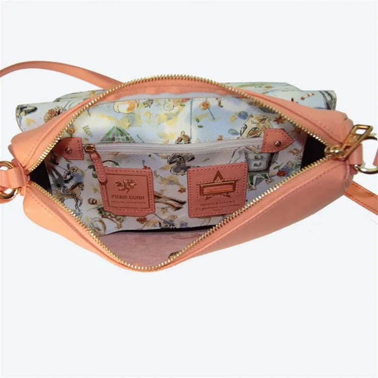Piero Guidi Magic Circus Cherie Leather - 7 x 8 x 3 in. Apricot Messenger