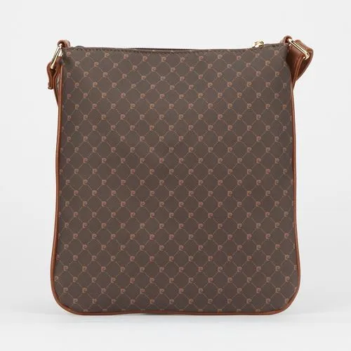 Pierre Cardin Women's Gulianna AOP Logo Crossbody Bag Brown Tan