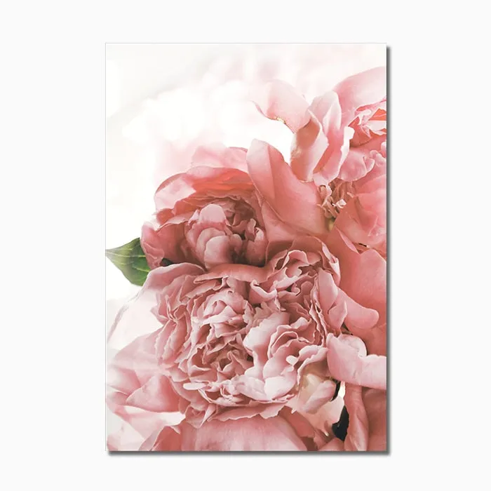 Pink Green Flower Leaf Nordic