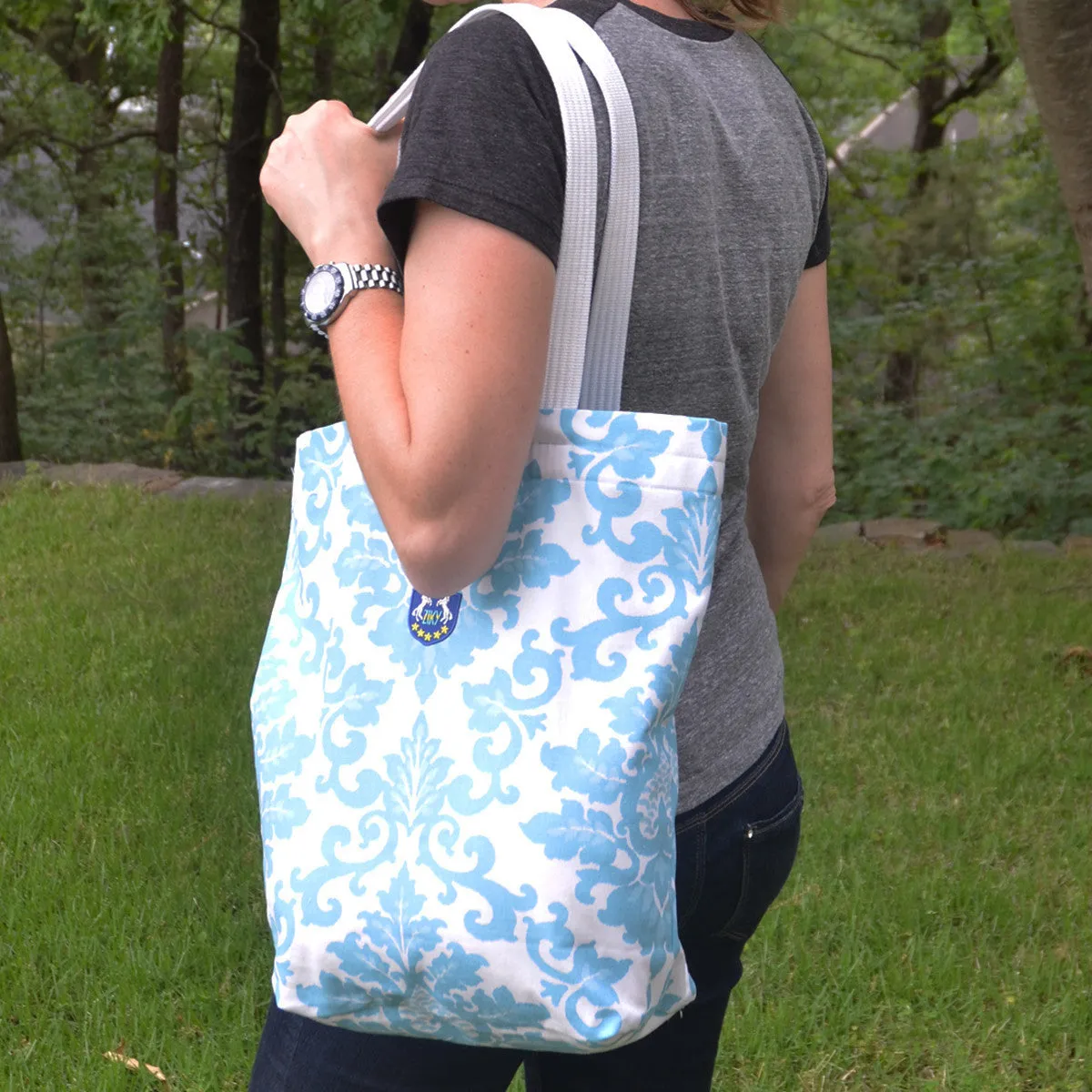 Polo Bag Blue Brocade