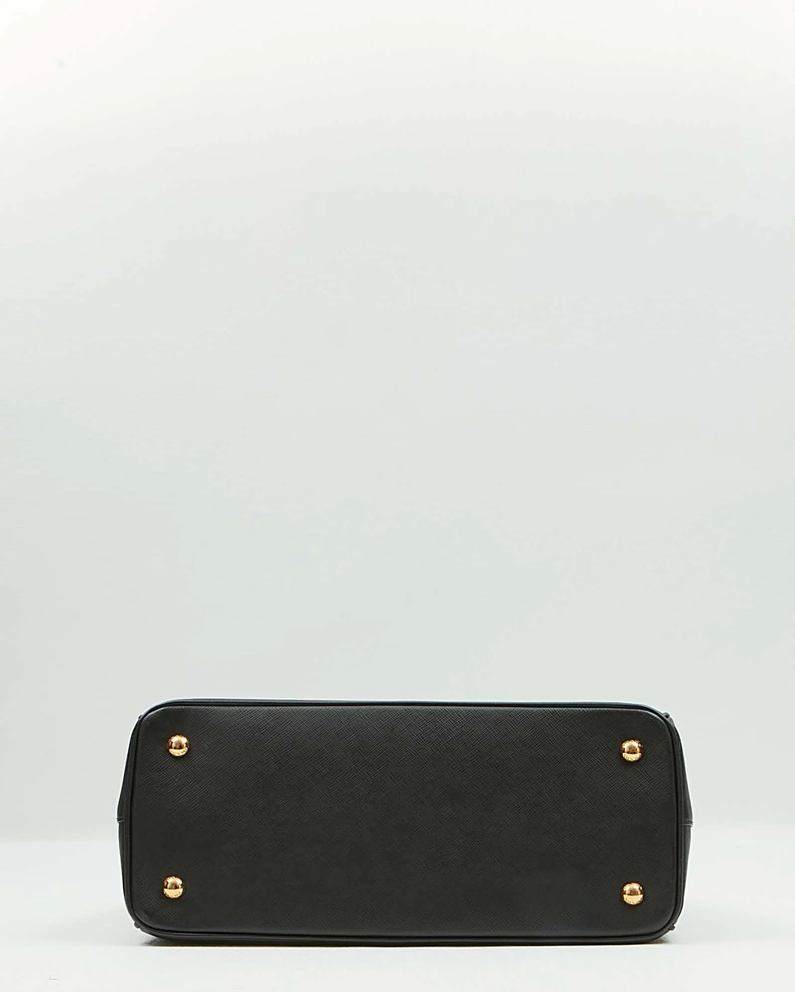 Prada Black Saffiano Leather Lux Tote Medium Bag