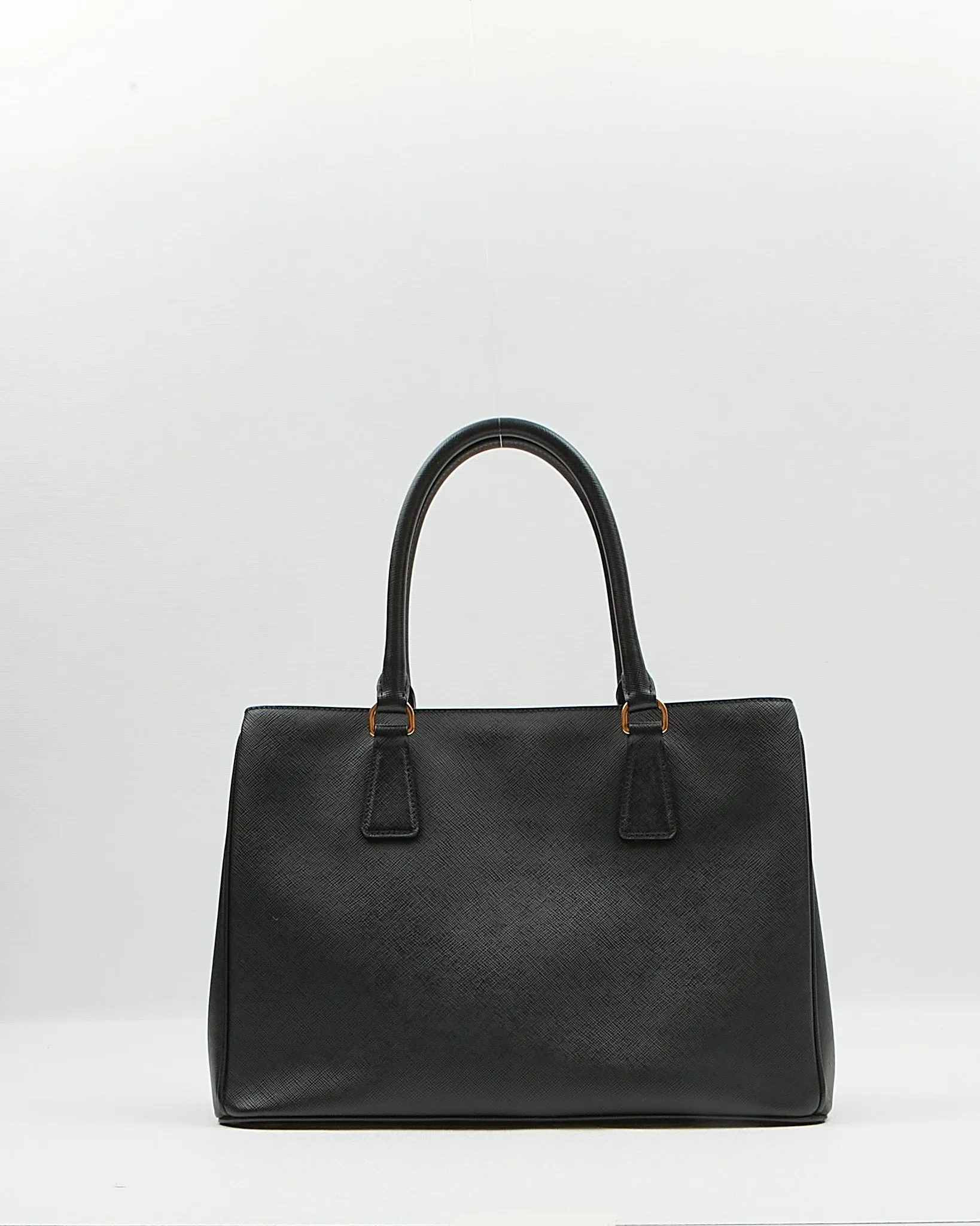 Prada Black Saffiano Leather Lux Tote Medium Bag