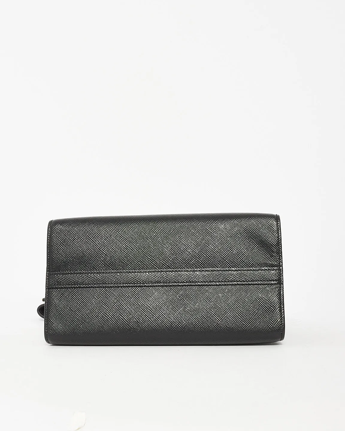 Prada Black Saffiano Leather Small Monochrome Tote